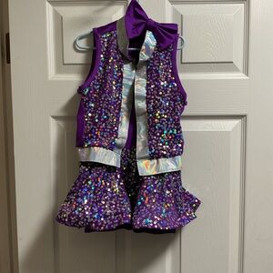 Weissman Shimmering Purple Kids Dance Costume